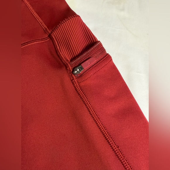 LULULEMON ATHLETICA Red Keep the Fleece leggings size 8 - Picture 9 of 15